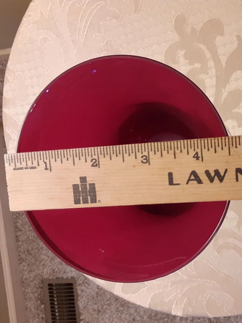 Ruby Red Flared Clear Stemmed Vintage Goblet